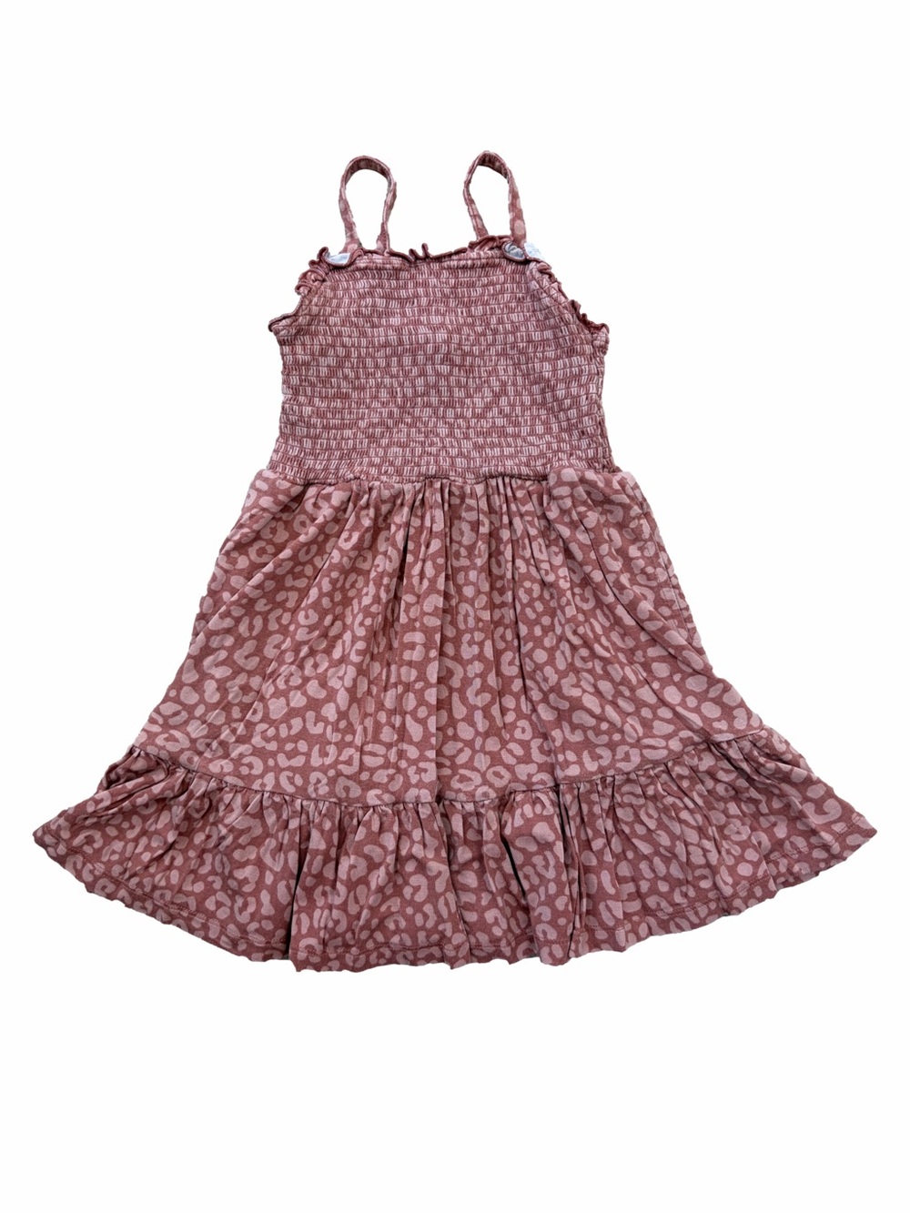 Little Sleepies Play Size 3T Desert Leopard Smocked Bamboo Dress Lion King